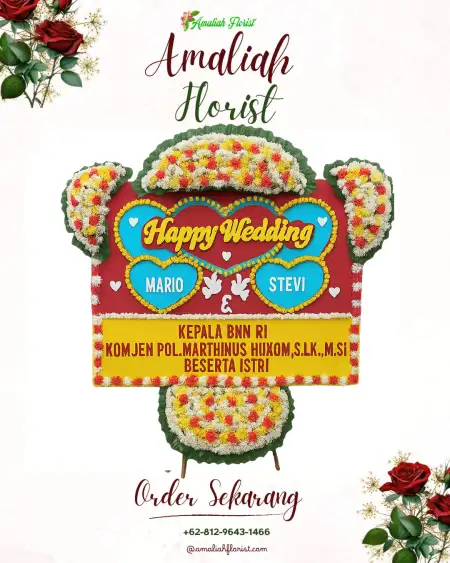 Papan Bunga Pernikahan Maitara Tengah
